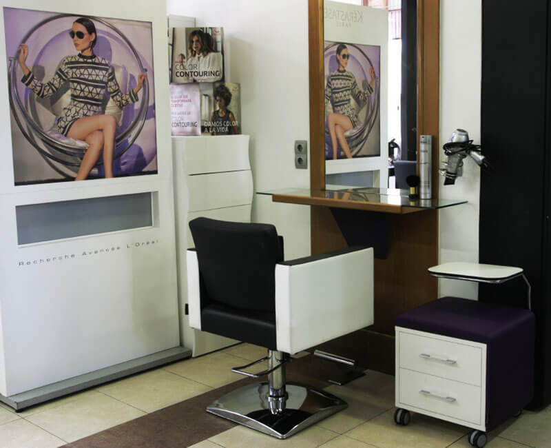 interior salón peluquería